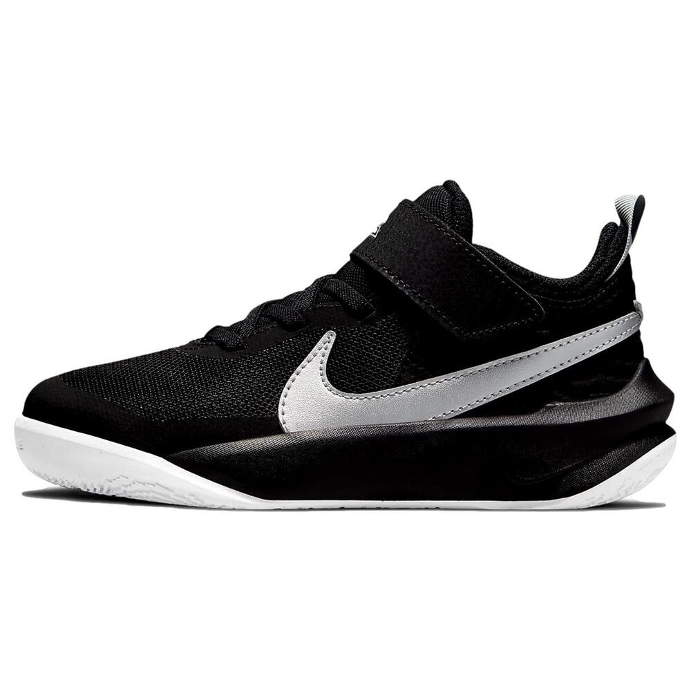 NWT Nike Boy's Team Hustle D 10 (Big Kid) Black/Metallic Silver/Volt/White 4